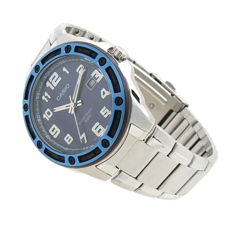 Casio Blue Dial Ion Plated Men's Watch- MTP-1347D-2AVDF